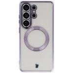 Carcasa cu protectie pentru camera Bizon GuardO cu MagSafe compatibila cu Samsung Galaxy S26 Ultra, Transparent / Mov 2 - lerato.ro