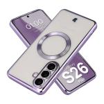 Carcasa cu protectie pentru camera Bizon GuardO cu MagSafe compatibila cu Samsung Galaxy S26 Plus, Transparent / Mov 3 - lerato.ro