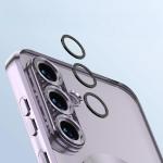 Carcasa cu protectie pentru camera Bizon GuardO cu MagSafe compatibila cu Samsung Galaxy S26 Plus, Transparent / Mov 4 - lerato.ro