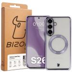Carcasa cu protectie pentru camera Bizon GuardO cu MagSafe compatibila cu Samsung Galaxy S26 Plus, Transparent / Mov 6 - lerato.ro