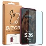 Kit protectie 2 in 1 BizonMobile, Carcasa Bizon Tur si Folie sticla securizata Bizon Glass Edge, compatibil cu Samsung Galaxy S26 Plus, Dark Purple 11 - lerato.ro