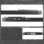 Carcasa Bizon CarbO cu MagSafe si Wrist Strap compatibila cu Samsung Galaxy S26 Plus, Negru 4 - lerato.ro
