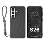 Carcasa Bizon CarbO cu MagSafe si Wrist Strap compatibila cu Samsung Galaxy S26, Negru 3 - lerato.ro