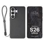 Carcasa Bizon CarbO cu MagSafe si Wrist Strap compatibila cu Samsung Galaxy S26 Ultra, Negru 3 - lerato.ro