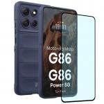 Kit protectie 2 in 1 BizonMobile, Carcasa Bizon Tur si Folie sticla securizata Bizon Glass Edge, compatibil cu Motorola Moto G86 5G / G86 Power 5G, Dark Blue 2 - lerato.ro