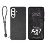 Carcasa Bizon CarbO cu MagSafe si Wrist Strap compatibila cu Samsung Galaxy A57 5G, Negru 3 - lerato.ro