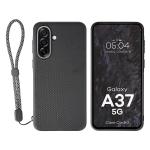 Carcasa Bizon CarbO cu MagSafe si Wrist Strap compatibila cu Samsung Galaxy A37 5G, Negru 3 - lerato.ro