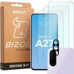 Set protectie 4in1 Bizon Glass Clear Pack, 3 folii sticla ecran + 1 folie sticla camera foto, compatibil cu Samsung Galaxy A27 5G, Transparent 2 - lerato.ro
