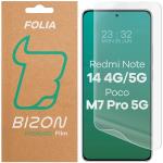 Folie protectie Bizon Glass Hydrogel compatibila cu Xiaomi Redmi Note 14 4G / 5G, Transparent 2 - lerato.ro