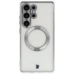 Carcasa cu protectie pentru camera Bizon GuardO cu MagSafe compatibila cu Samsung Galaxy S25 Ultra, Clear / Silver 2 - lerato.ro