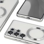 Carcasa cu protectie pentru camera Bizon GuardO cu MagSafe compatibila cu Samsung Galaxy S25 Ultra, Clear / Silver 5 - lerato.ro