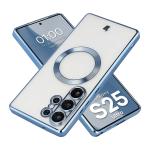 Carcasa cu protectie pentru camera Bizon GuardO cu MagSafe compatibila cu Samsung Galaxy S25 Ultra, Transparent / Albastru 3 - lerato.ro