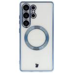 Carcasa cu protectie pentru camera Bizon GuardO cu MagSafe compatibila cu Samsung Galaxy S25 Ultra, Transparent / Albastru 2 - lerato.ro
