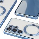 Carcasa cu protectie pentru camera Bizon GuardO cu MagSafe compatibila cu Samsung Galaxy S25 Ultra, Transparent / Albastru 5 - lerato.ro