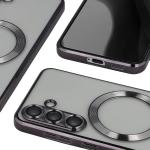 Carcasa cu protectie pentru camera Bizon GuardO cu MagSafe compatibila cu Samsung Galaxy S25, Transparent / Negru 5 - lerato.ro