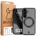 Carcasa cu protectie pentru camera Bizon GuardO cu MagSafe compatibila cu Samsung Galaxy S25, Transparent / Negru 6 - lerato.ro