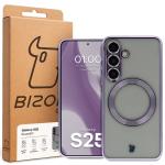Carcasa cu protectie pentru camera Bizon GuardO cu MagSafe compatibila cu Samsung Galaxy S25, Transparent / Mov 6 - lerato.ro