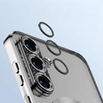 Carcasa cu protectie pentru camera Bizon GuardO cu MagSafe compatibila cu Samsung Galaxy S25, Clear / Silver 4 - lerato.ro