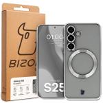 Carcasa cu protectie pentru camera Bizon GuardO cu MagSafe compatibila cu Samsung Galaxy S25, Clear / Silver 6 - lerato.ro