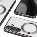 Carcasa cu protectie pentru camera Bizon GuardO cu MagSafe compatibila cu Samsung Galaxy S25 FE, Transparent / Negru 5 - lerato.ro