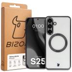 Carcasa cu protectie pentru camera Bizon GuardO cu MagSafe compatibila cu Samsung Galaxy S25 FE, Transparent / Negru 6 - lerato.ro