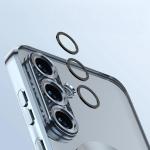 Carcasa cu protectie pentru camera Bizon GuardO cu MagSafe compatibila cu Samsung Galaxy S25 FE, Transparent / Albastru 4 - lerato.ro
