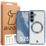 Carcasa cu protectie pentru camera Bizon GuardO cu MagSafe compatibila cu Samsung Galaxy S25 FE, Transparent / Albastru 6 - lerato.ro