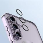 Carcasa cu protectie pentru camera Bizon GuardO cu MagSafe compatibila cu Samsung Galaxy S25 FE, Transparent / Mov 4 - lerato.ro