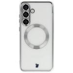 Carcasa cu protectie pentru camera Bizon GuardO cu MagSafe compatibila cu Samsung Galaxy S25 FE, Clear / Silver 2 - lerato.ro