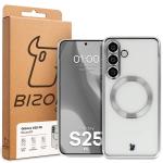 Carcasa cu protectie pentru camera Bizon GuardO cu MagSafe compatibila cu Samsung Galaxy S25 FE, Clear / Silver 6 - lerato.ro
