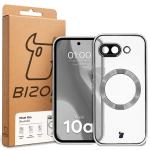 Carcasa cu protectie pentru camera Bizon GuardO cu MagSafe compatibila cu Google Pixel 10a, Clear / Silver 6 - lerato.ro