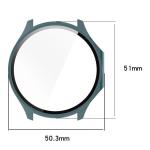 Carcasa cu protectie ecran din sticla securizata BizonMobile compatibila cu OnePlus Watch 3 / Oppo Watch X2, Verde 3 - lerato.ro