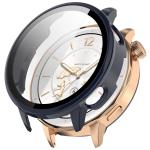 Carcasa cu protectie ecran din sticla securizata BizonMobile compatibila cu OnePlus Watch 3 43mm, Dark Blue 2 - lerato.ro