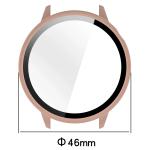Carcasa cu protectie ecran din sticla securizata BizonMobile compatibila cu OnePlus Watch 3 43mm, Roz 3 - lerato.ro