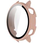 Carcasa cu protectie ecran din sticla securizata BizonMobile compatibila cu OnePlus Watch 3 43mm, Roz 4 - lerato.ro