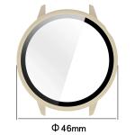 Carcasa cu protectie ecran din sticla securizata BizonMobile compatibila cu OnePlus Watch 3 43mm, Bej 3 - lerato.ro