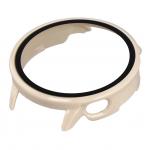 Carcasa cu protectie ecran din sticla securizata BizonMobile compatibila cu OnePlus Watch 3 43mm, Bej 7 - lerato.ro