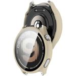 Carcasa cu protectie ecran BizonMobile Adamo compatibila cu OnePlus Watch Lite 45 mm / Oppo Watch S 45 mm, Bej 5 - lerato.ro