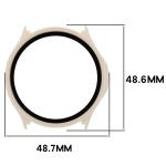 Carcasa cu protectie ecran BizonMobile Adamo compatibila cu OnePlus Watch Lite 45 mm / Oppo Watch S 45 mm, Bej 3 - lerato.ro