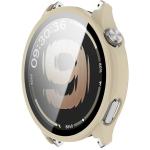 Carcasa cu protectie ecran BizonMobile Adamo compatibila cu OnePlus Watch Lite 45 mm / Oppo Watch S 45 mm, Bej 6 - lerato.ro