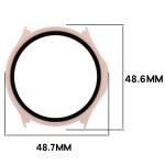 Carcasa cu protectie ecran BizonMobile Adamo compatibila cu OnePlus Watch Lite 45 mm / Oppo Watch S 45 mm, Roz 3 - lerato.ro