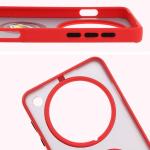 Carcasa Bizon Hybrid Ring compatibila cu Oppo Find X8 Pro, Rosu 6 - lerato.ro