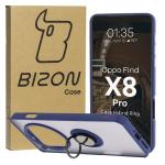 Carcasa Bizon Hybrid Ring compatibila cu Oppo Find X8 Pro, Albastru 3 - lerato.ro