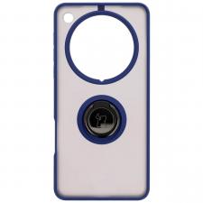 Huse si carcase Oppo Find X8 Pro, Carcasa Bizon Hybrid Ring compatibila cu Oppo Find X8 Pro, Albastru, lerato.ro