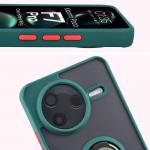 Carcasa Bizon Hybrid Ring compatibila cu Xiaomi Poco F7 Pro, Verde 4 - lerato.ro