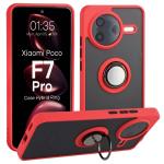 Carcasa Bizon Hybrid Ring compatibila cu Xiaomi Poco F7 Pro, Rosu 3 - lerato.ro