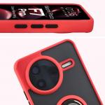 Carcasa Bizon Hybrid Ring compatibila cu Xiaomi Poco F7 Pro, Rosu 4 - lerato.ro