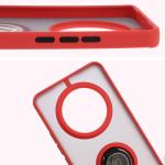 Carcasa Bizon Hybrid Ring compatibila cu Realme 14 Pro 5G, Rosu 4 - lerato.ro