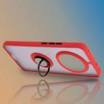 Carcasa Bizon Hybrid Ring compatibila cu Realme 14 Pro 5G, Rosu 7 - lerato.ro