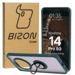 Carcasa Bizon Hybrid Ring compatibila cu Realme 14 Pro 5G, Verde 3 - lerato.ro